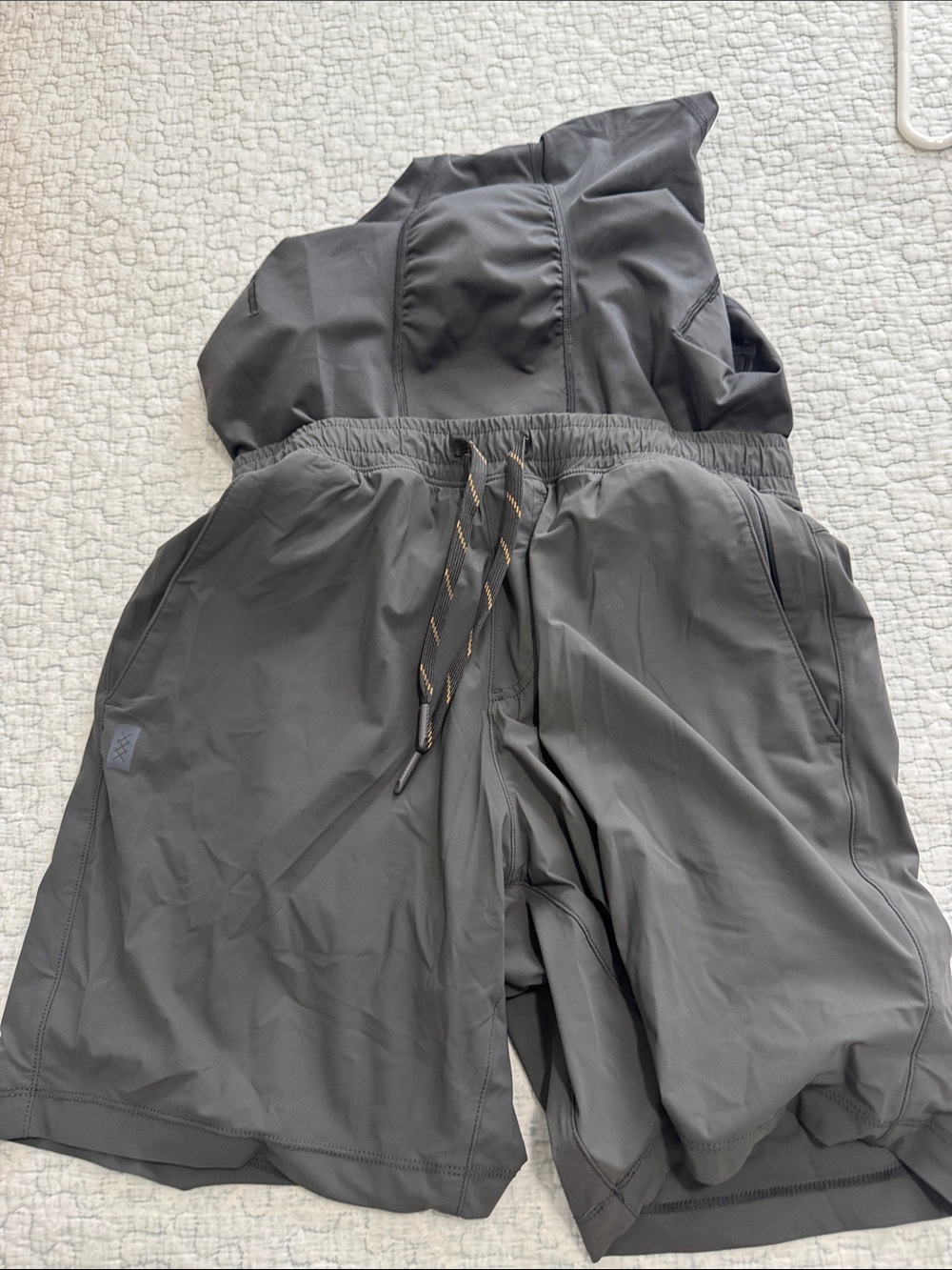 RHONE Gray Performance Drawstring Athletic Shorts - Picture 2 of 3